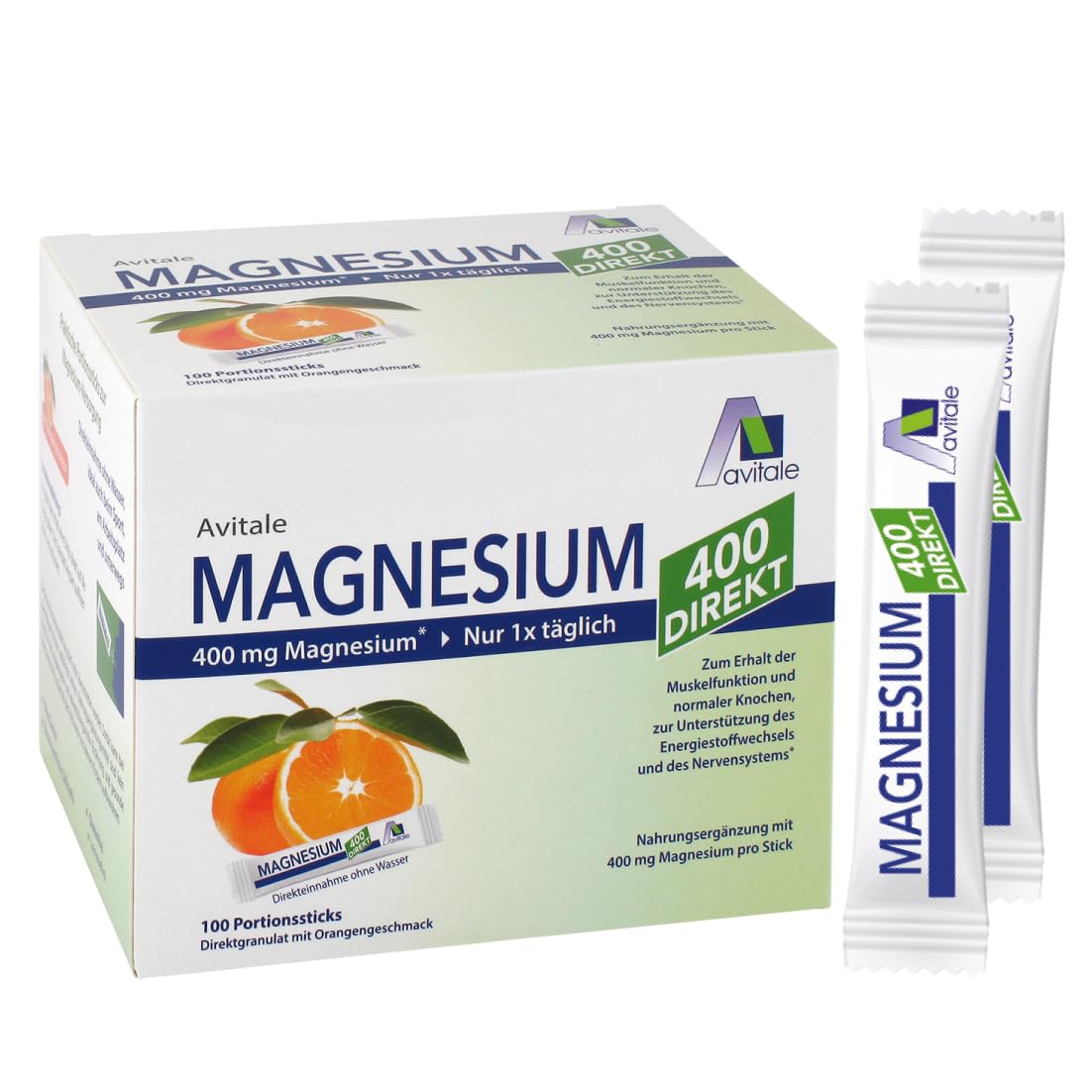 Magnesium 400 direkt Orange, 100 St. Beutel