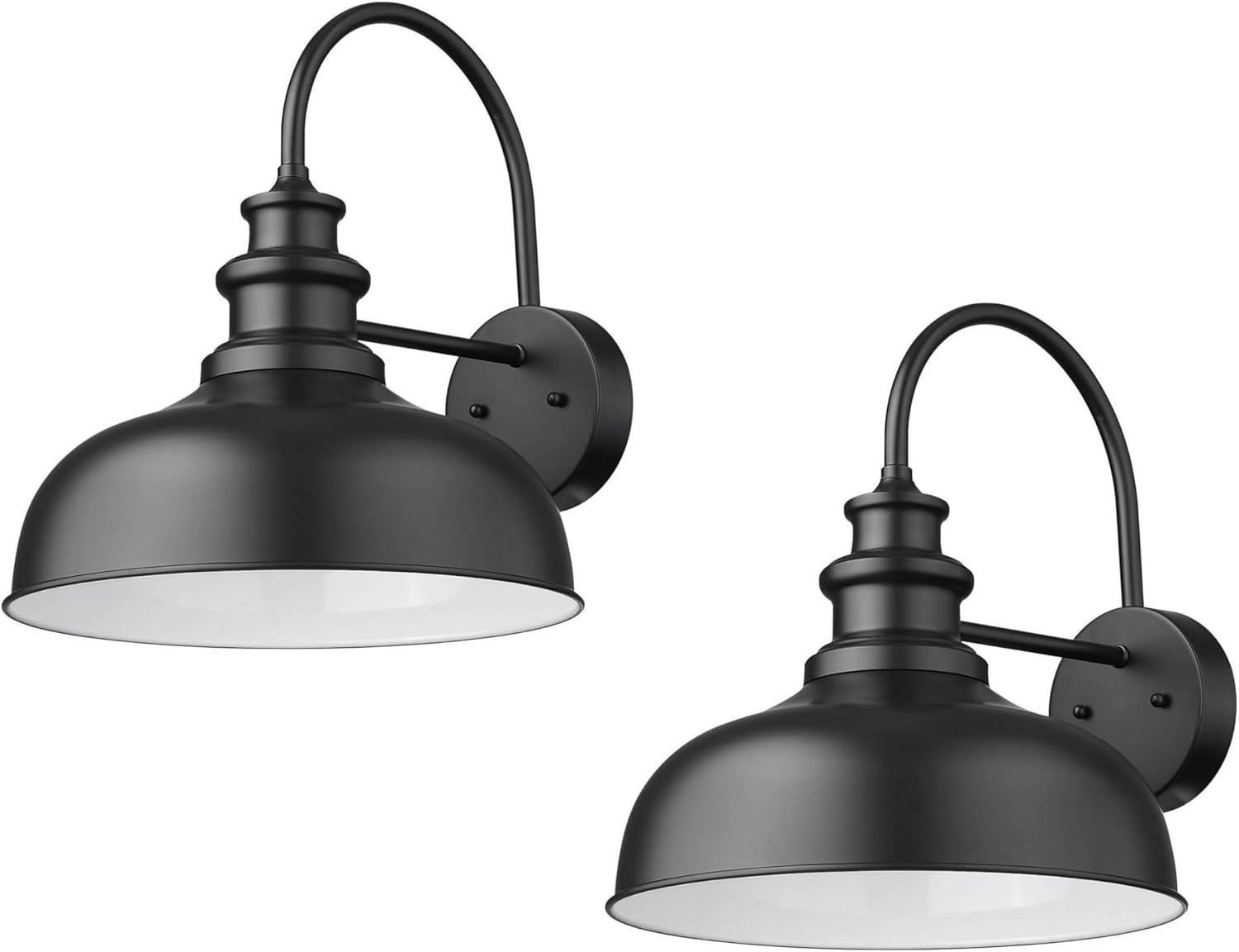 Bestshared Gooseneck Barn Light 14” Dome Farmhouse Wall Mount Light