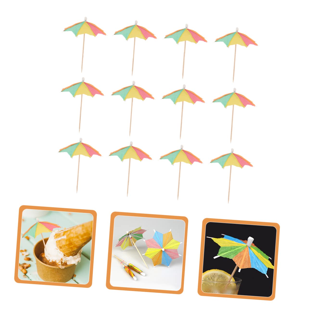 TOPBATHY 400 Pièces Cocktail décor de gâteau de aux Fruits décorations de Cocktails pour Boissons Ornement décorations de gâteaux de à Cocktail