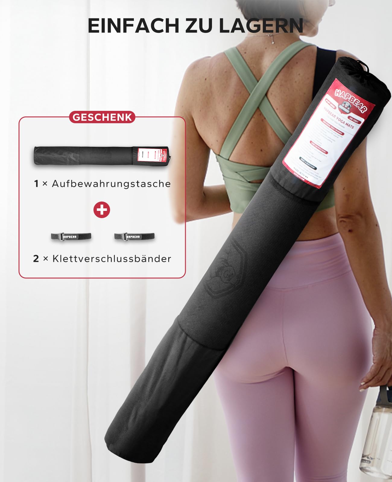 HAPBEAR Yogamatte XXL- Extra Groß Breit Yoga Matte, Sportmatte Fitnessmatte Rutschfest 198cm x137cm/183cm x122cm/183cm x116cm,Ultra Haltbar, Gymnastikmatte für Pilates, Gym, Zuhause, Workout