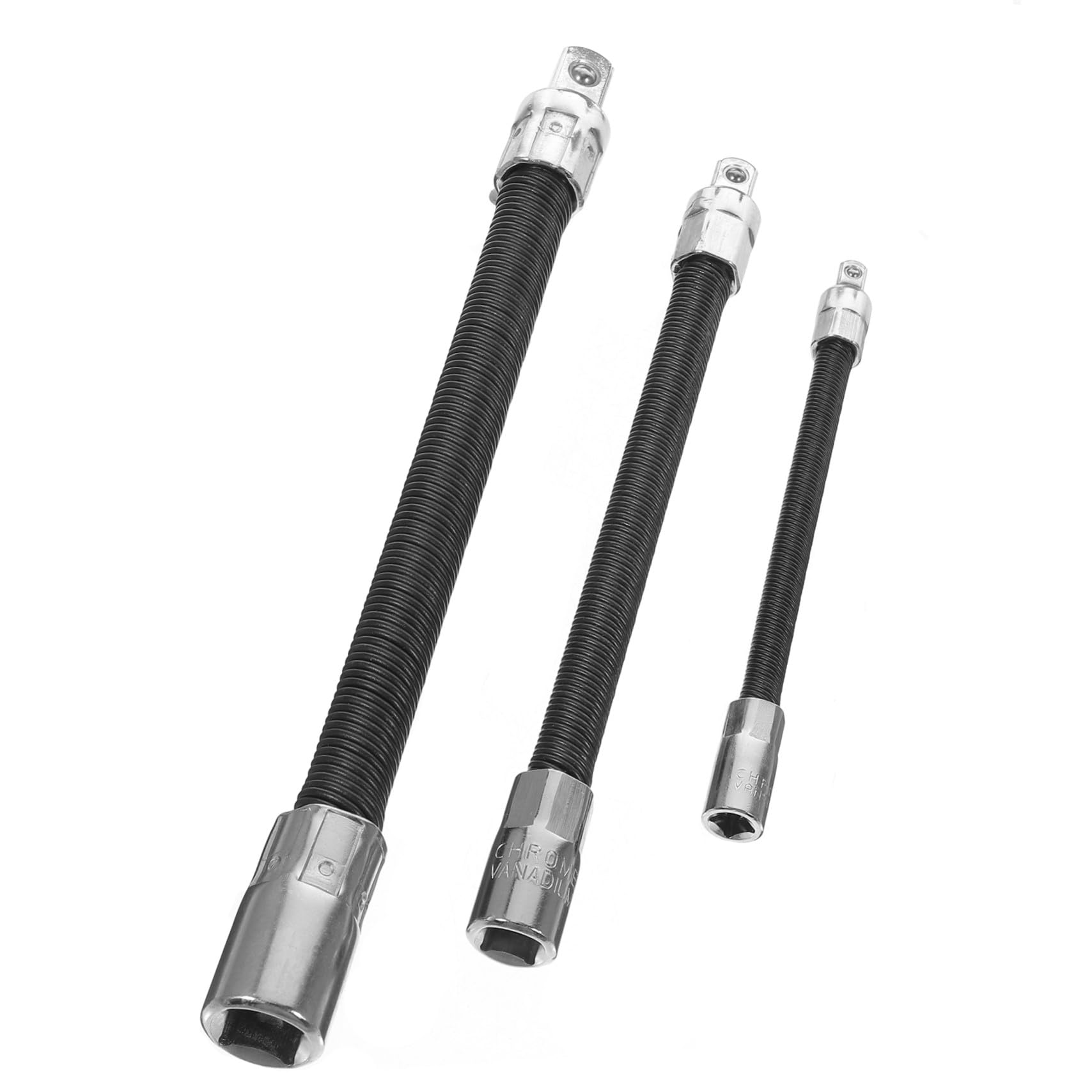 Rallonge de clé flexible en acier noir, extension douille pour mécanique et serrage difficile