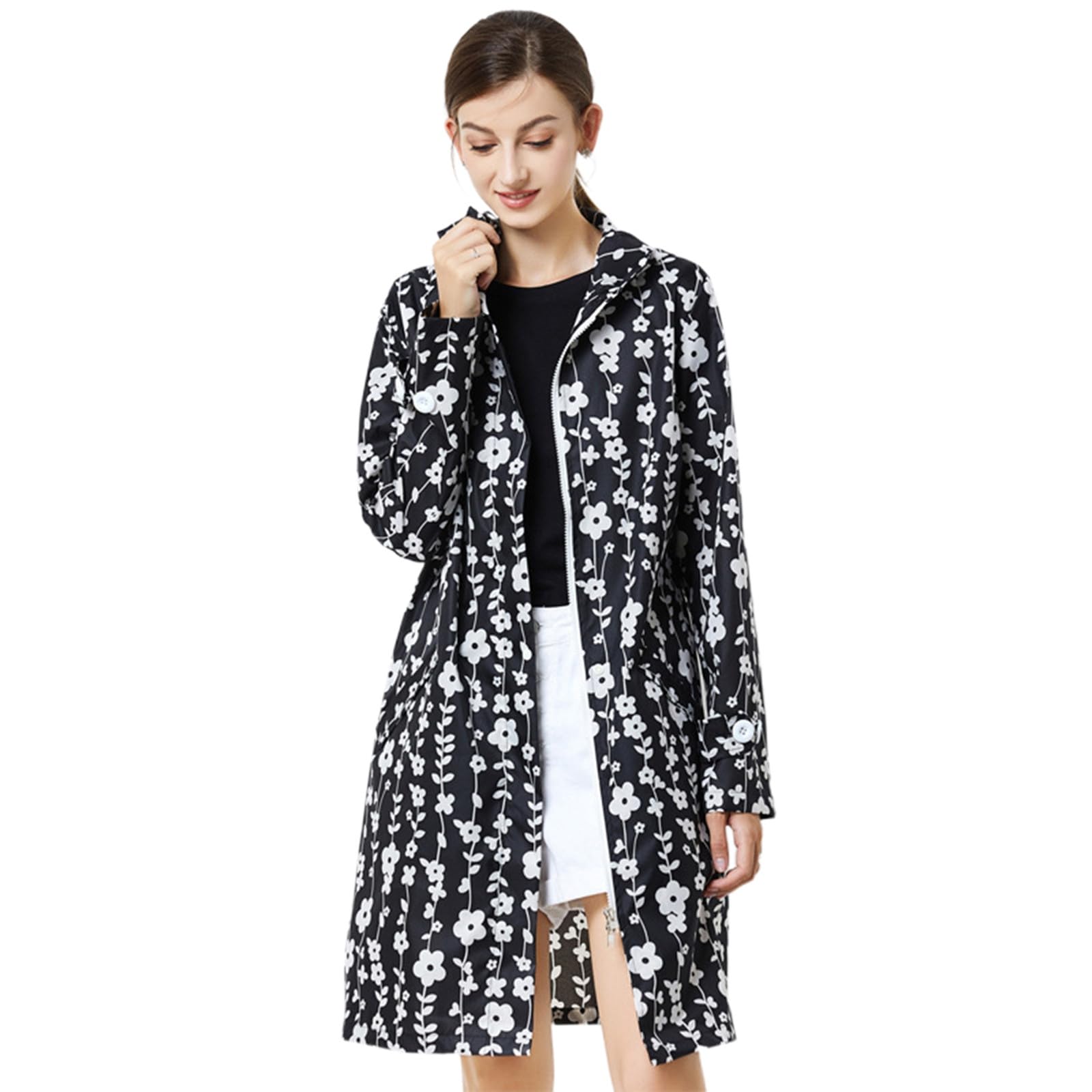 Generisch Regenmantel Regencape Leichte Wasserdichte Kleidung Für Erwachsene Und Damen, Windjacke, Regenmantel, Winddicht, Wandern Regenponcho Wandern