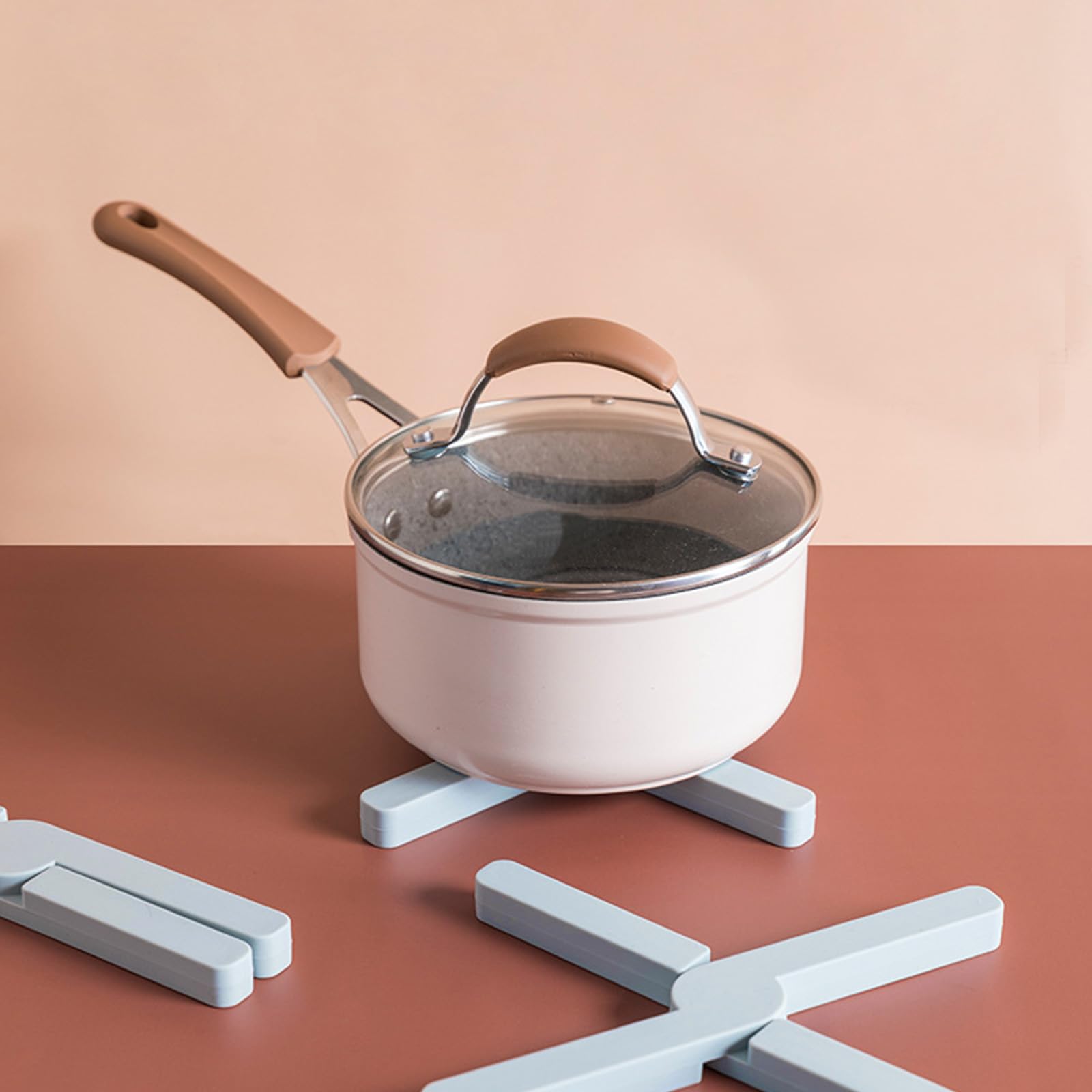 Salvamanteles para encimeras de cocina, 2 unidades, protector de encimera de cocina negro, protectores de encimera de acero inoxidable, resistentes al calor, base antideslizante, salvamanteles para