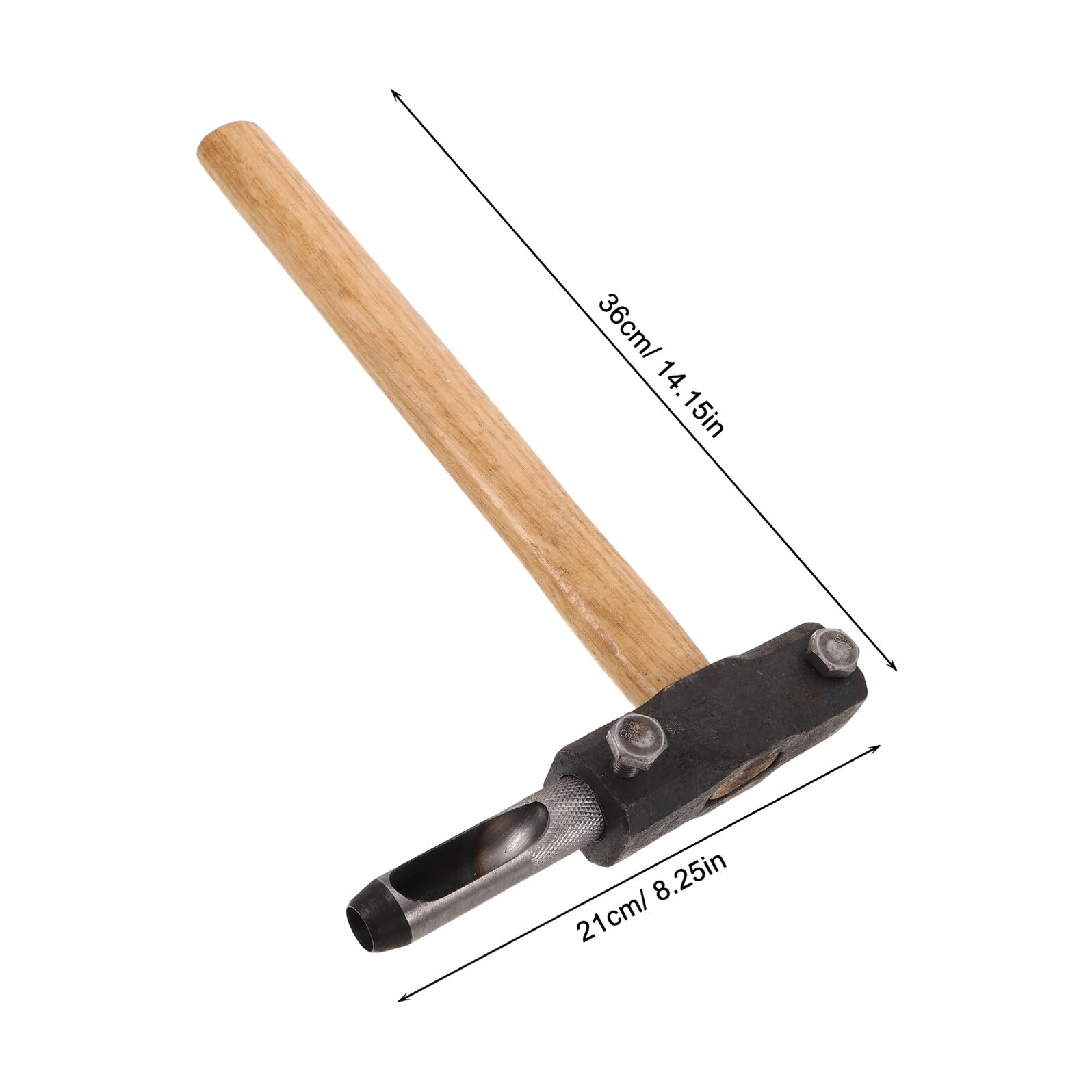 Veemoon Martillo Perforador para Siembra de Micelio en Troncos Herramienta Manual de Inoculación de Madera Resistente con Control de Profundidad para Cultivo de Setas Shiitake y Oreja