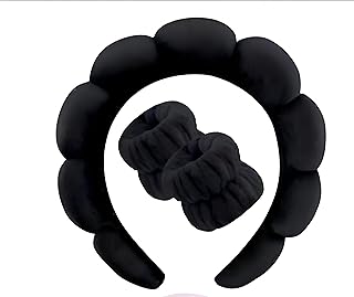 Headband-super soft velvet padded foam spa headband with thick design for women, combining practicality in beauty care, yoga practice, festive gifts, home routine and everyday fashion (model 6, 1 pcs)