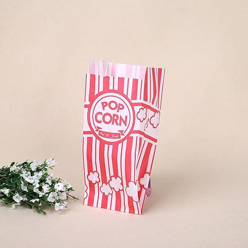 Miniatura 5 de 100pcs Popcorn Bags 1 Oz, Grease Resistant Popcorn Bags, Disposable Paper Popcorn Container for Christmas Thanksgiving Movie Theme Party Carnivals