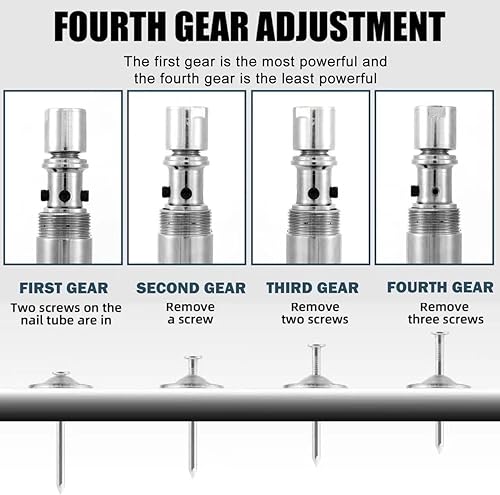 Miniatura 10 de ALATIN Herramienta de fijación de pared de uñas para pared de cemento, herramienta manual de clavos de acero, pistola de clavos de hormigón, mini