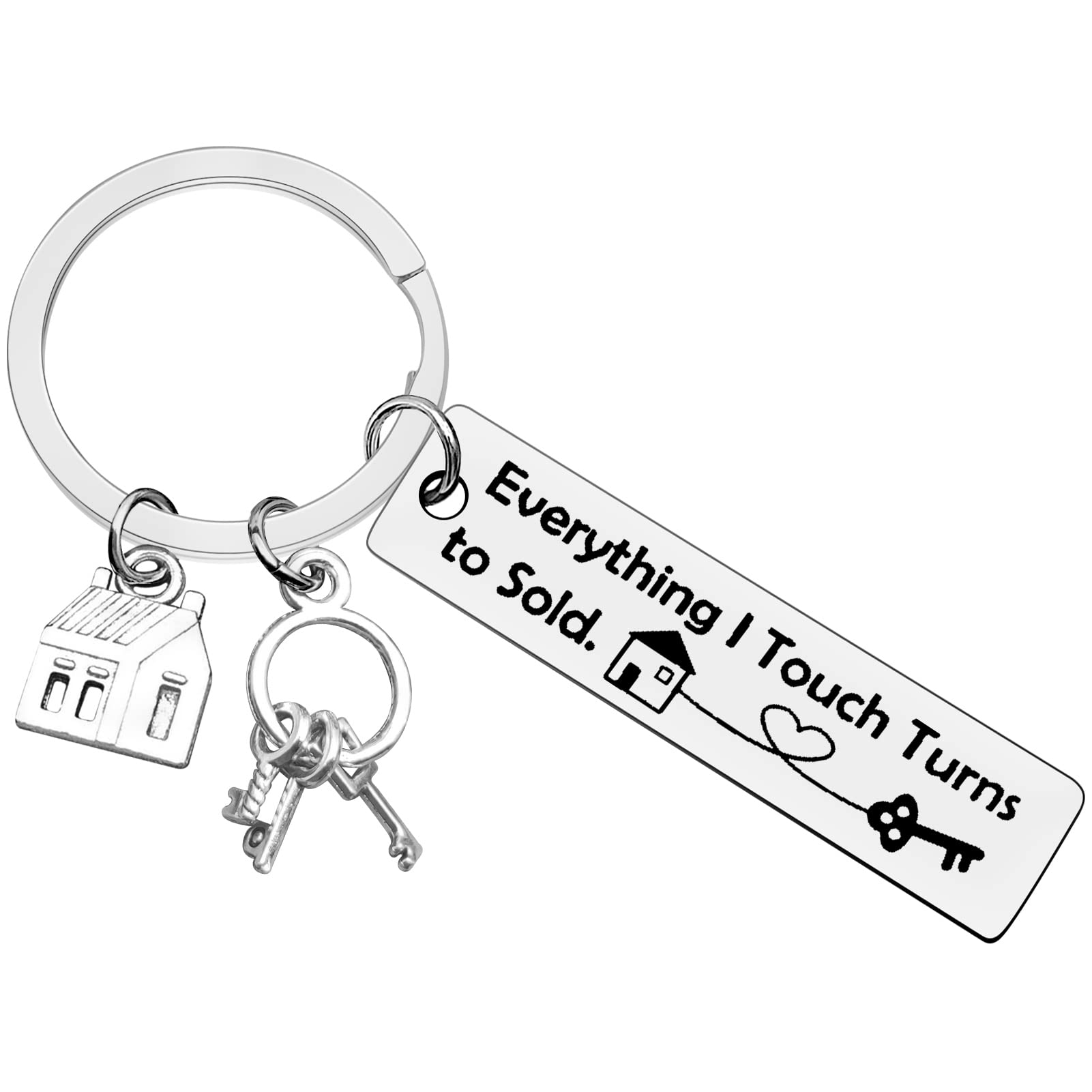 Realtor Gifts Keychain Real Estate Agent Gifts Everything I Touch Turns to Sold Keychain Thank You Gifts Christmas Birthday Gifts Realtor Gifts for