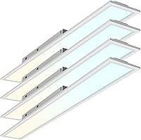 Vista 1 de LUXRITE Panel retroiluminado LED empotrable de 6 x 4 pies, 4CCT seleccionable a color 3000K 3500K 4000K 5000K, potencia seleccionable 18W/28W/40W