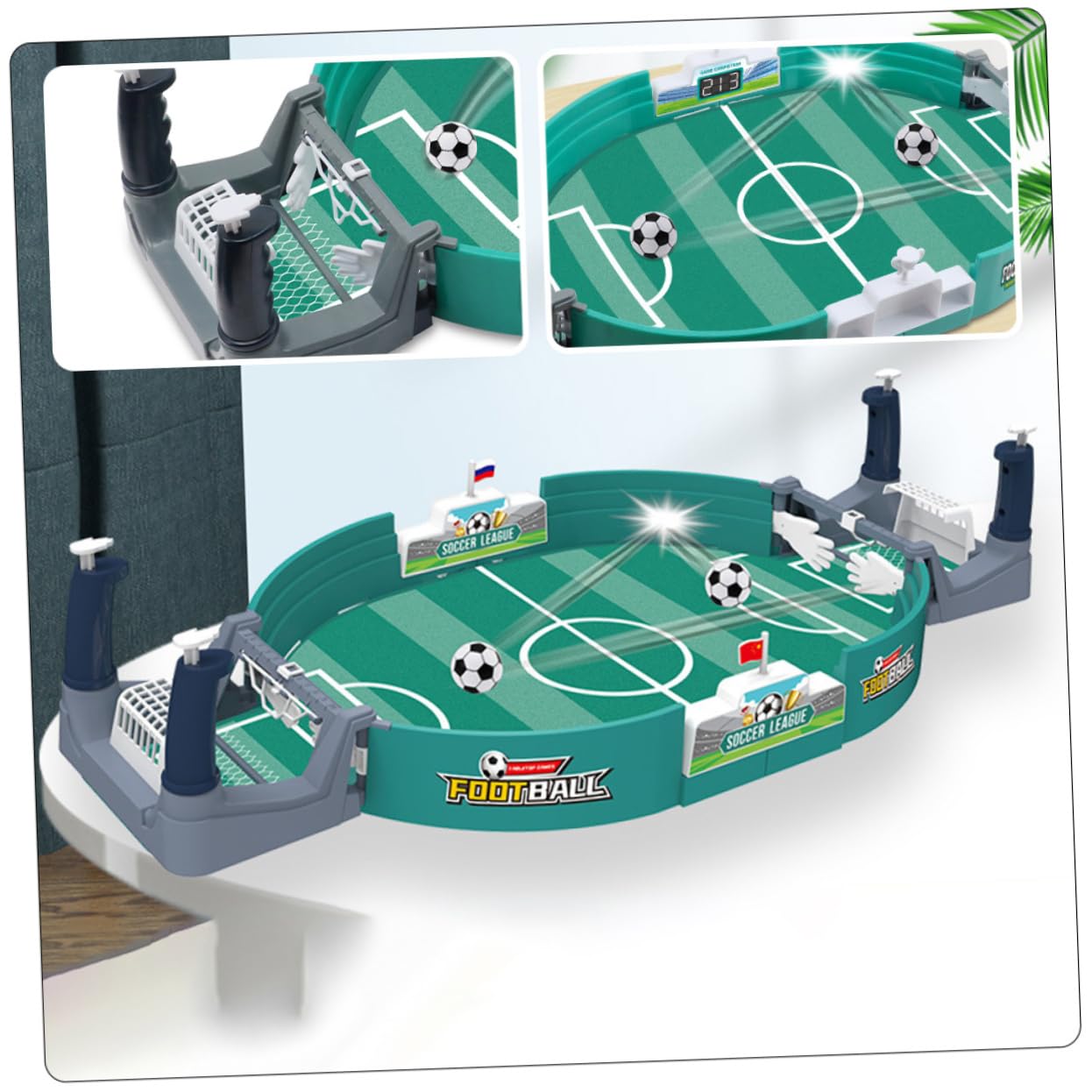 Outanaya Interactive Table Football Game for Fun Desktop Soccer Family Entertainment Improves Hand Eye Coordination Great Present for Boys for Indoor Play and Parties