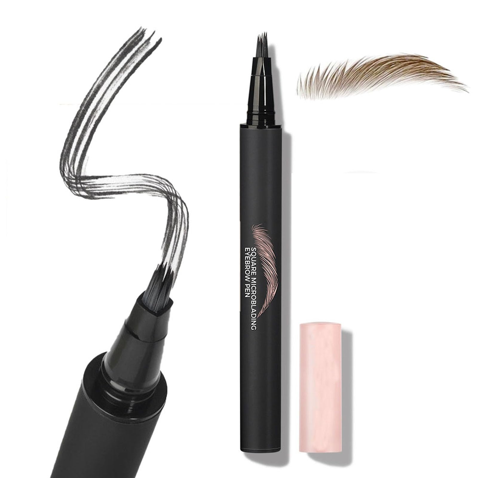 Square Eyebrow Pen, Ultra-Fine Bristle Tip for Natural Hair-Like Strokes, Waterproof Smudge-Proof Brow Tint Gel