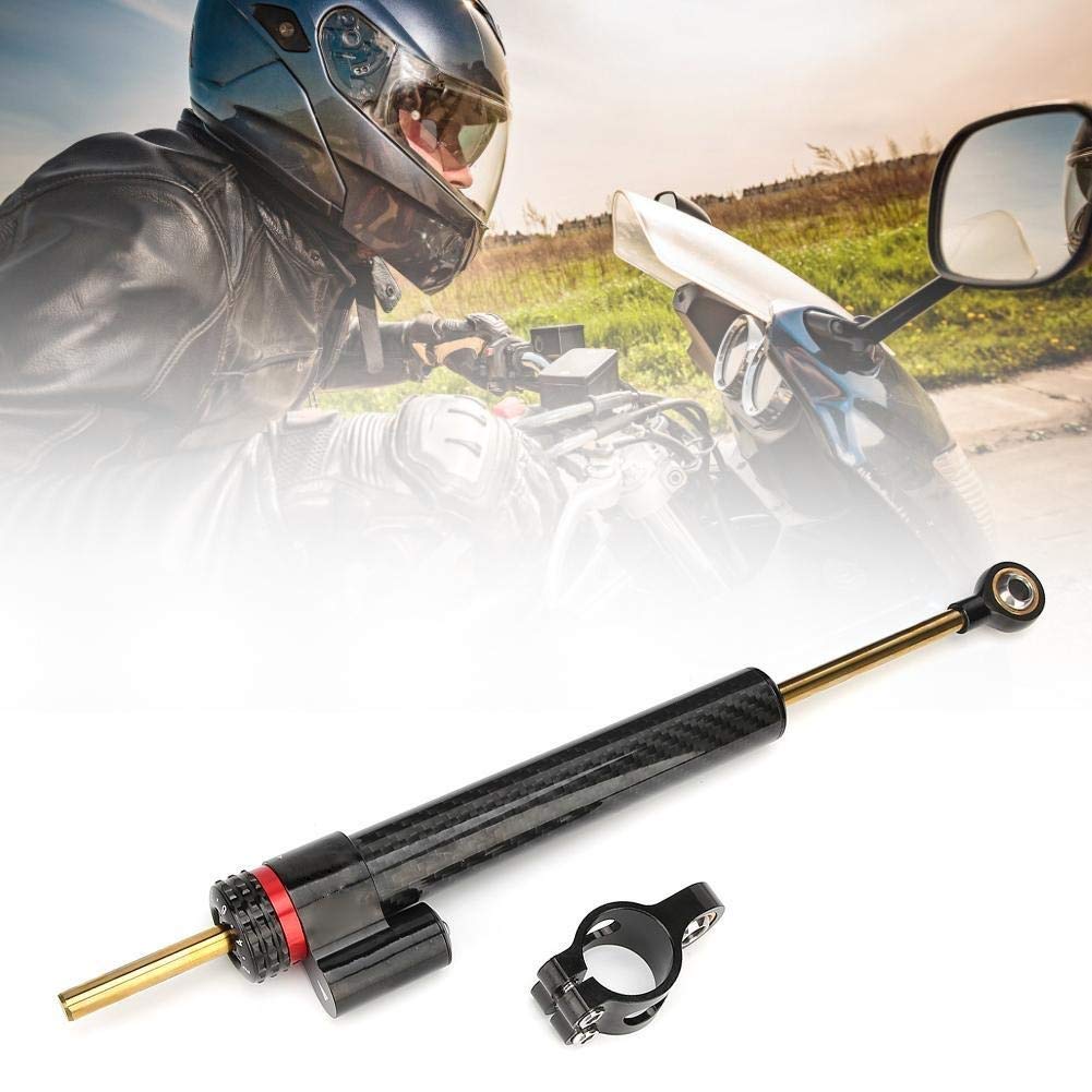 Dingln Dirección Amortiguador De Dirección Regulable De Fibra De Carbono De Partes De Motos Adapta For Kawasaki