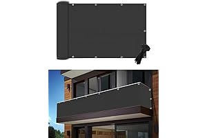 Deluxe Black Deck Railing Cover, UV Protection Waterproof Privacy Screen Fence Cover...