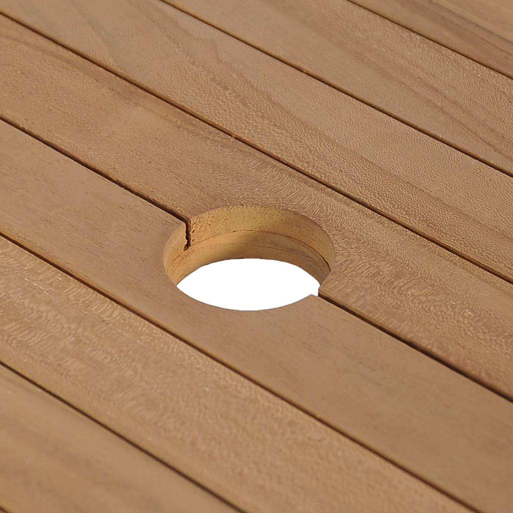 Mobile Sottolavabo in Teak con Lavabo Marmo Crema 74x45x75cm