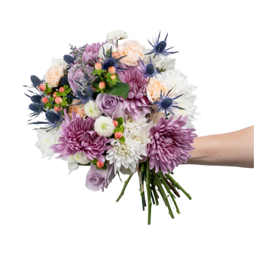 Callia Flowers - Soft Pastel Fresh Flower Bouquet (Deluxe Size) - Hand-Tied Fresh Cut with Vase, Fresh Flowers Delivery for Birthday, Sympathy, Get Well-Floral Arrangements with Local Delivery - 3