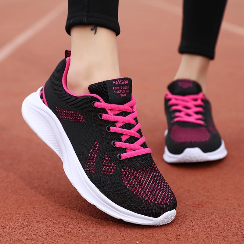 Women's Sneakers Running Shoes Track Trail-Running Shoes Athletic Low-top Lace Up Sport Fabric