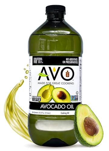 AVO - Freír con aceite de aguacate 100% sin OMG, hornear, salteado antiadherente, ensaladas, vinagreta, adobos, revestimiento de sartén, cocina