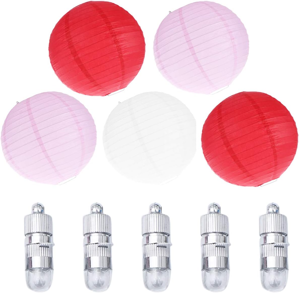 Bestoyard ランタンランプ ランタンライト 紙ちょうちん Led ちょうちん 和風 吊りランタン 30cm 折りたたみ イベント パーティー 花火 お祭り 誕生日 結婚式 装飾 10セットランダムカラー 新品本物