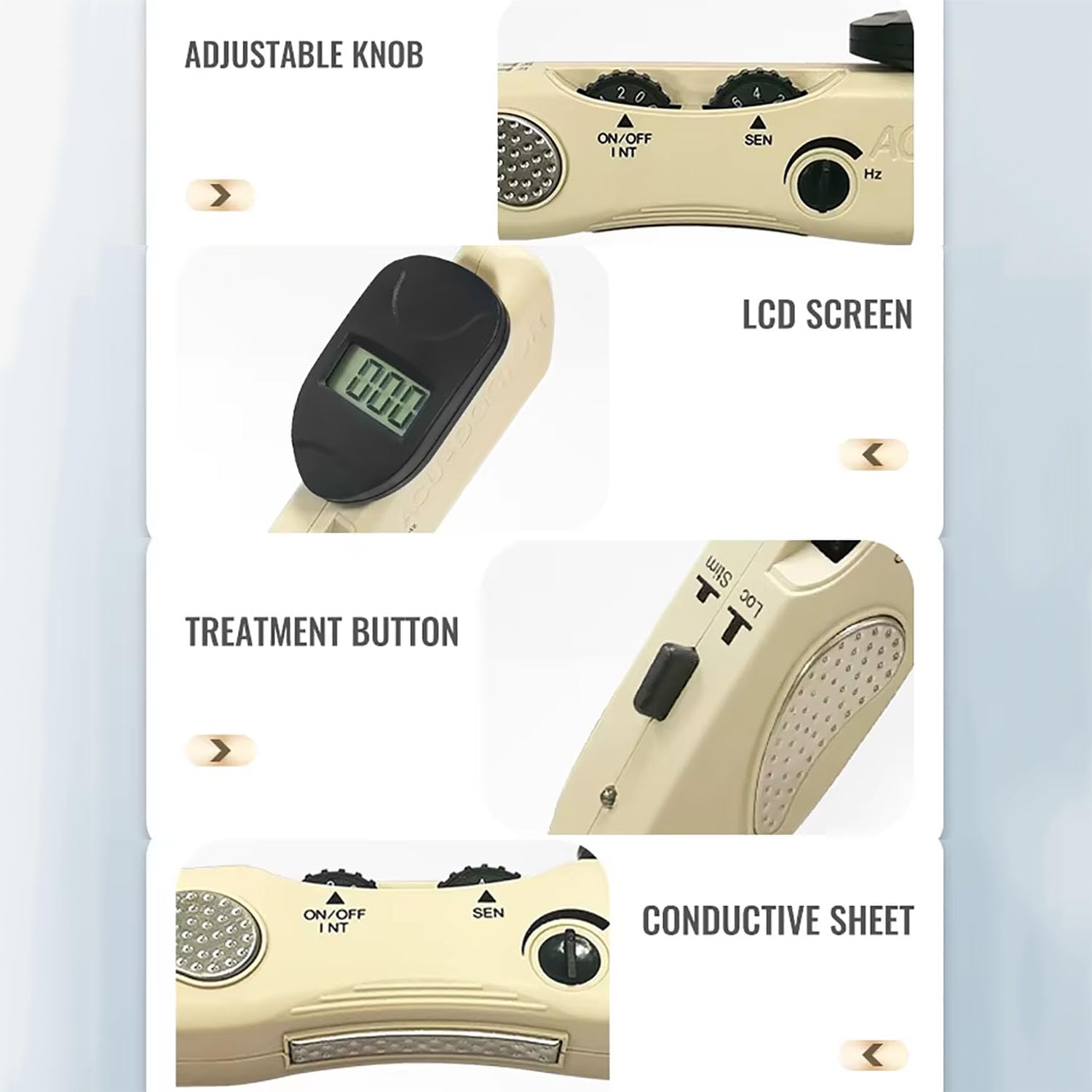 Bolígrafo Localizador Automático De Puntos De Acupuntura, Bolígrafo De Acupuntura para Masaje Terapéutico del Dolor con Frecuencia Y 10 Intensidades Ajustables Y Sensibilidad Ajustable