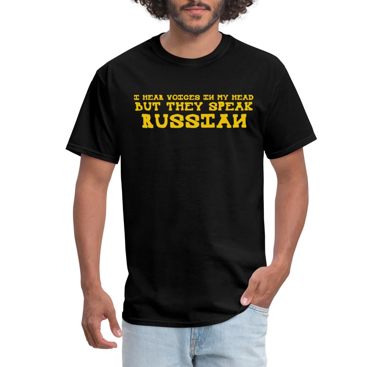 Spreadshirt FPS Russia Russian Voices in My Head Men's T-Shirt