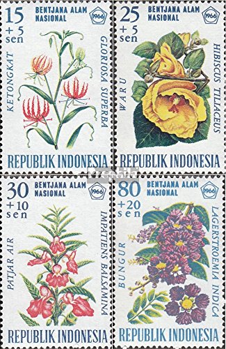 Prophila Collection Indonesia Michel.-No..: 536-539 (Completa Edizione) 1966 Calamità Naturali (Francobolli per i Collezionisti) Piante / Funghi