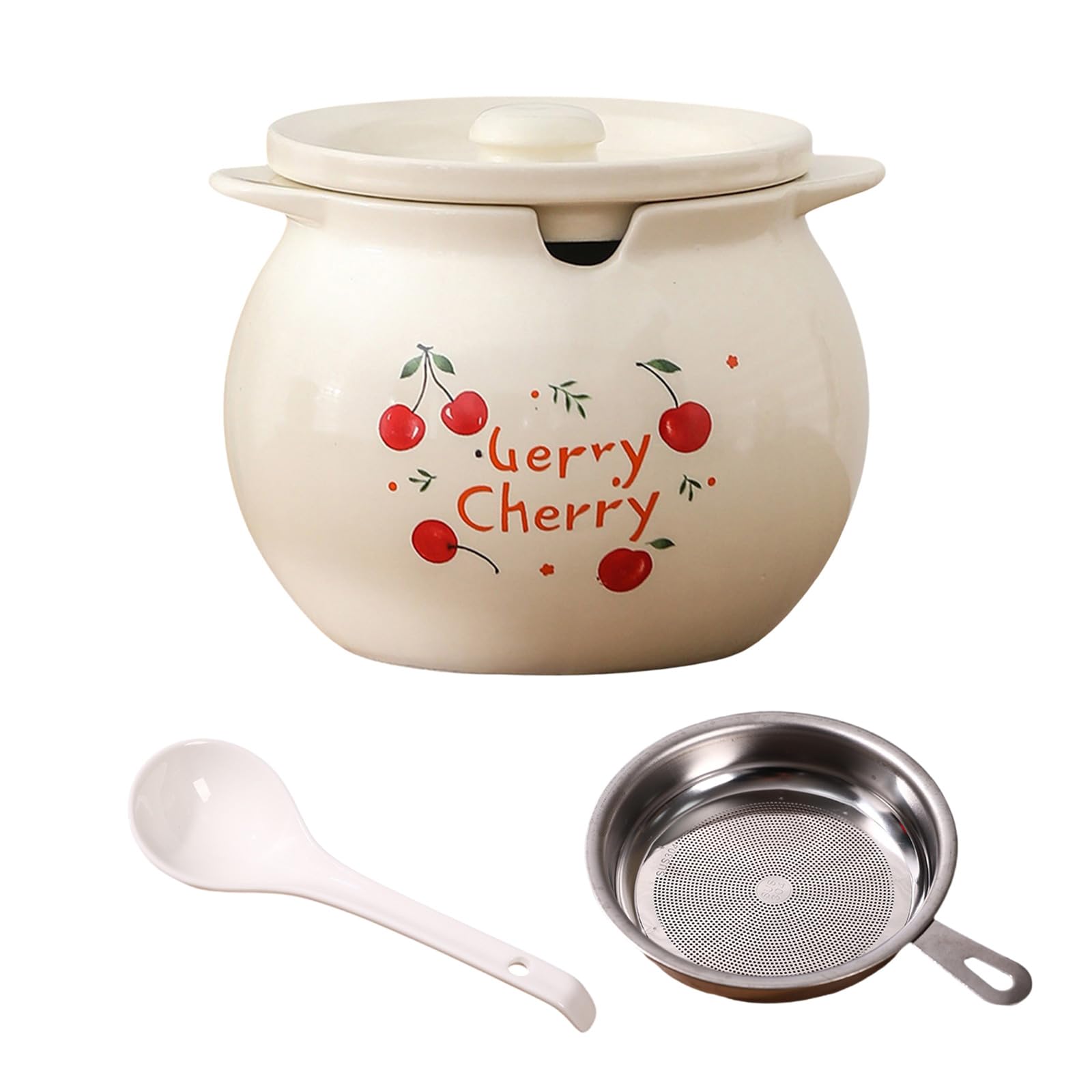 Shurhome 1400Ml Ceramic Oil Canister with Tight Sealing Lid Bacons Grease Container for Countertop Organization Elegant Oil Pot with Tight Seal Pour Spout Bacons Grease Container Countertop Decor