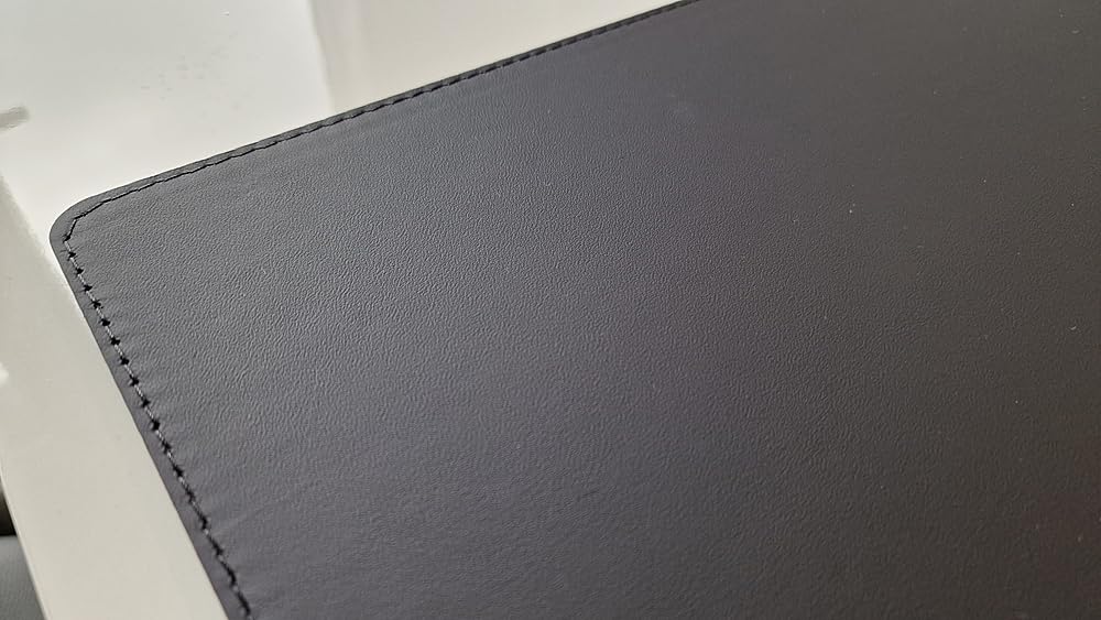 Schreibtischunterlage Echt Leder Schwarz 90 x 50 cm Echt Rindsleder glatt ohne Mousepad