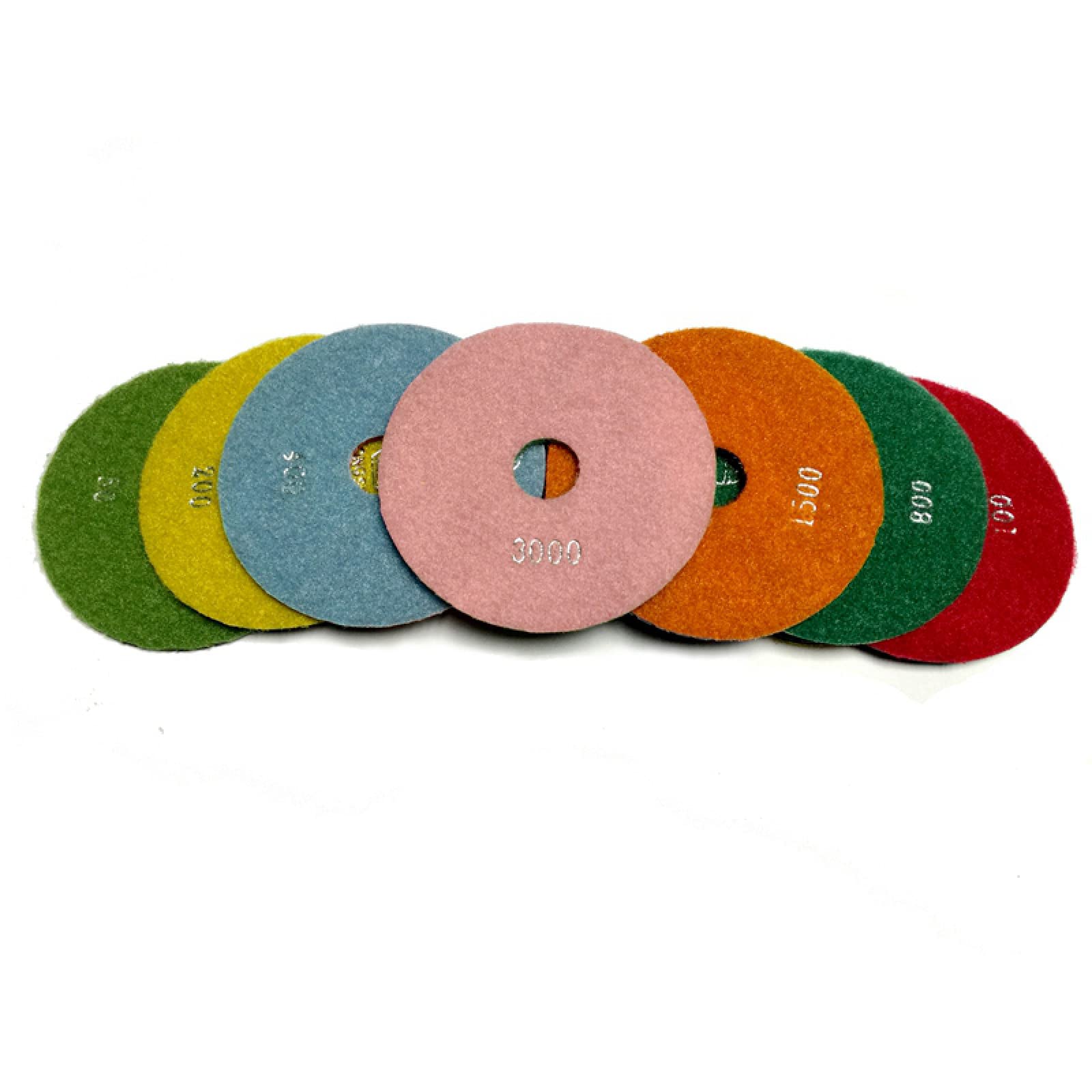 7 Teile/los 125 Mm Diamant-Polierpad Für Granit-Marmor-Steinboden 5-Zoll-Nass-Polierpads Granding Disc 5DS1,100