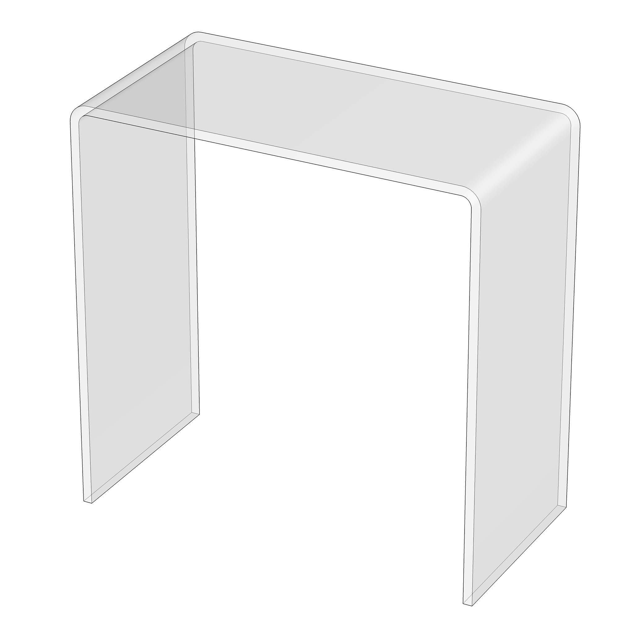 3R W Design Clear Acrylic Display Risers- Premium Shelf Riser Display Stands and Plinths - Hoverstand- Made in UK (4mm-thick-20x10x20, Max Load 4kg)