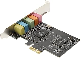 Mobestech Pcie Sound Card Spdif Low Pcie Internal Sound Pcie to 5.1 Sound Card Audio Card Surround Chip Sound Card Pcie Sound Card Low Profile Pci Bracket