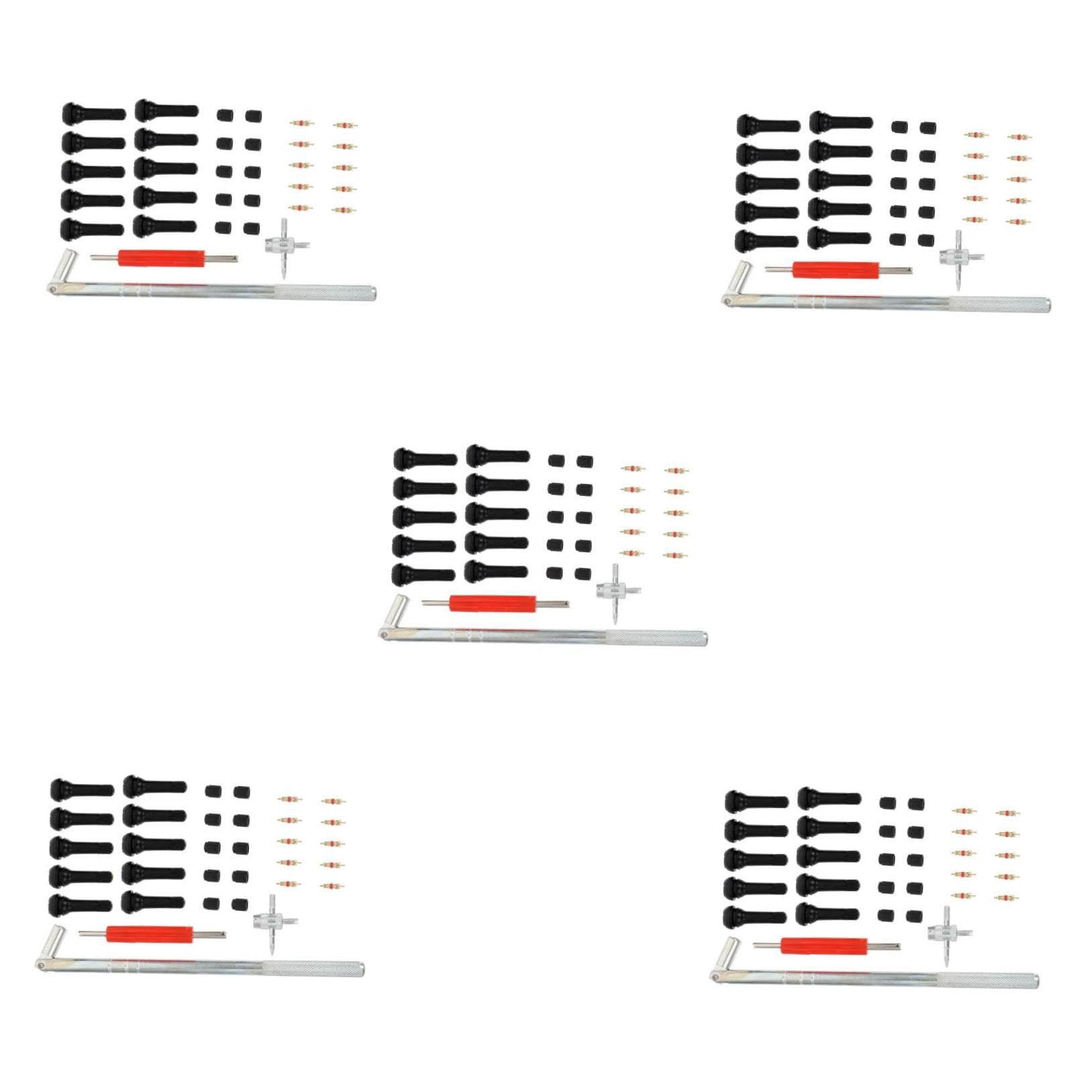 SOLUSTRE 5ensembles Kit Outils De Réparation De Valves De Pneus Ensemble Pratique Pour Installation Et Retrait De Noyaux De Valves Accessoire Pour Voitures Et Camions