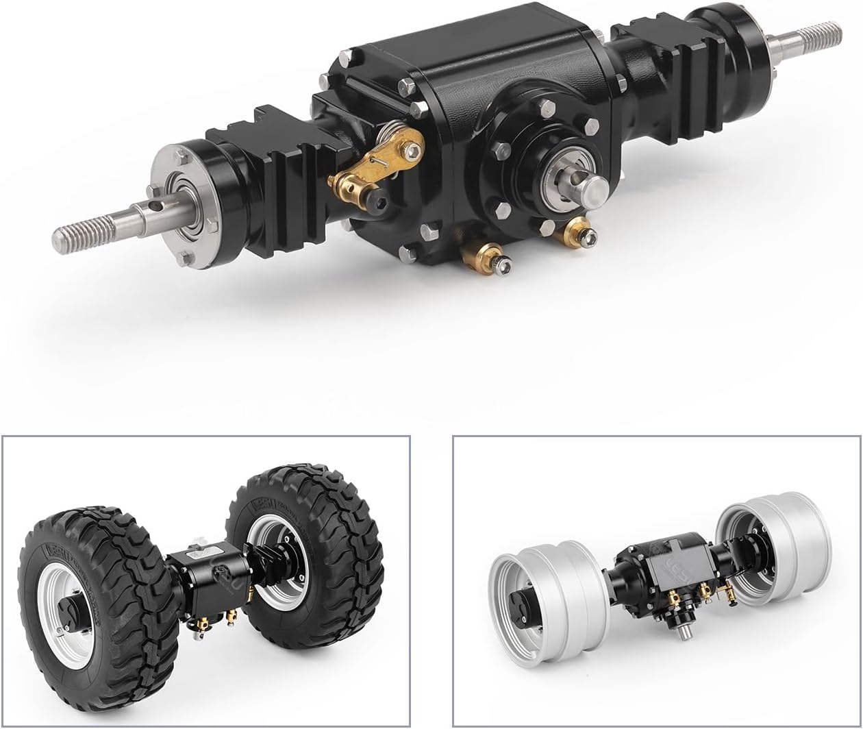 TOUCAN RC HOBBY Metal Front Axle Differential Lock for LESU Aoue WA100M-8 1/14 4X4 RC Hydraulic Loader DIY Remote Control Construction Car Model