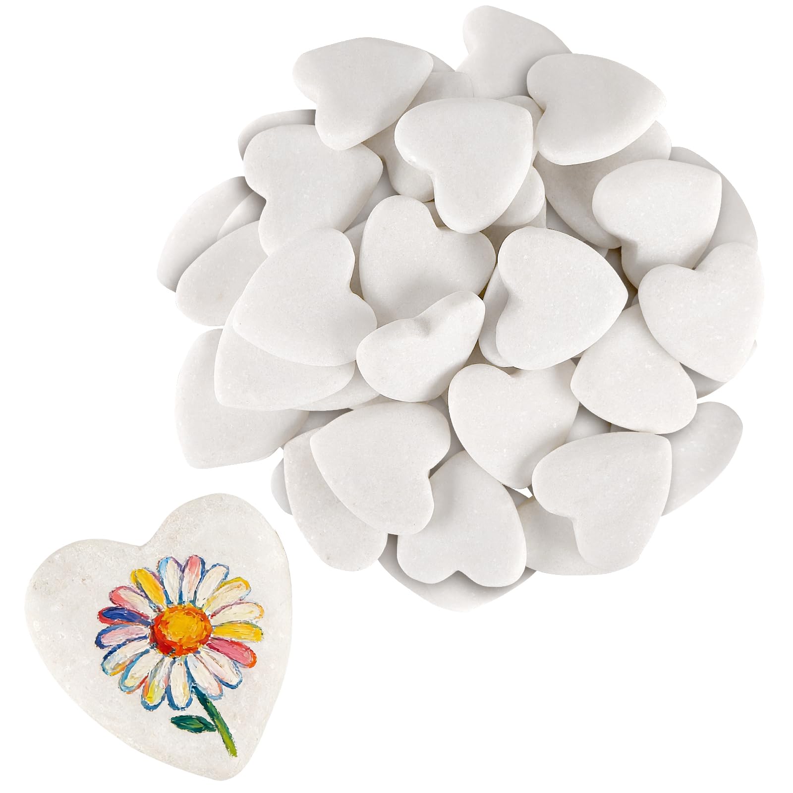 Roches en forme de cœur : 30 pierres blanches pour exprimer votre créativité et offrir de l'art