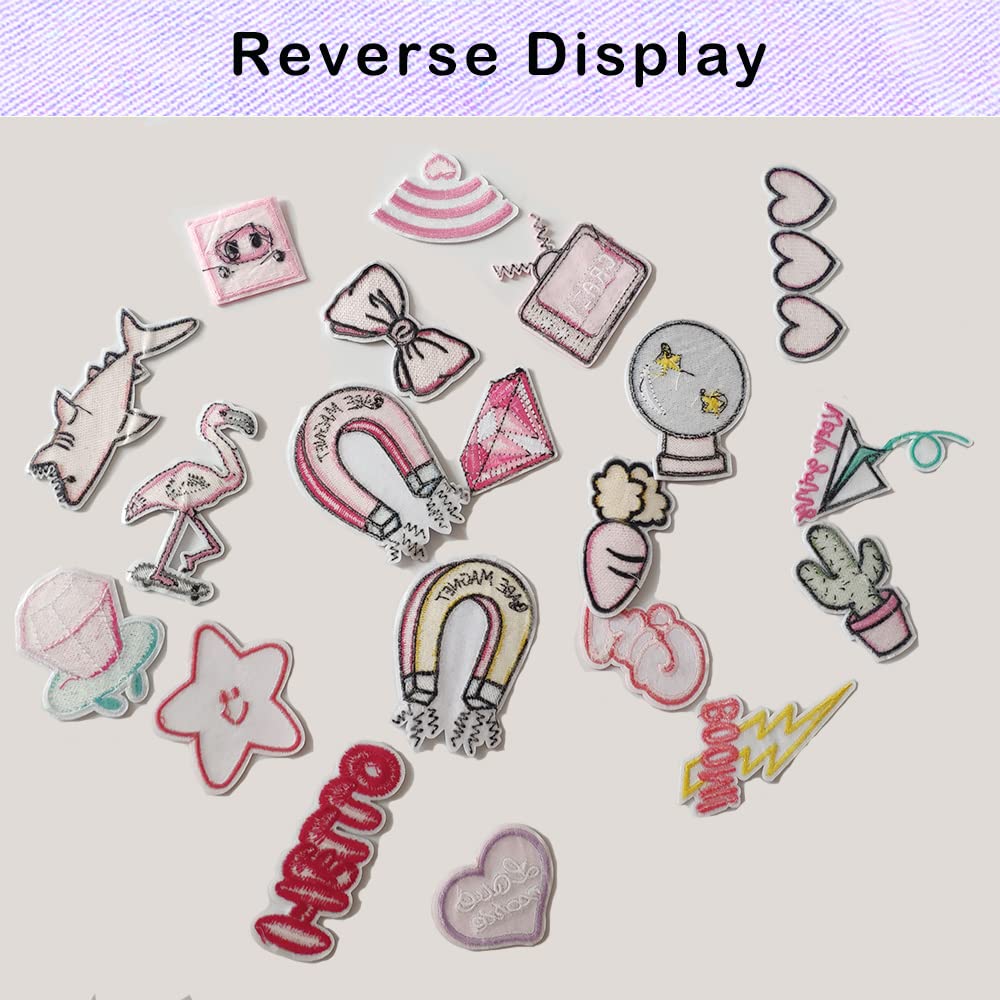 48 Stück Rosa Herz-Aufnäher Zum Aufbügeln - 4 Größen (bis 5,1 Cm) - Für Kleidung, Jeans, Rucksäcke, DIY-Reparatur & Dekoration