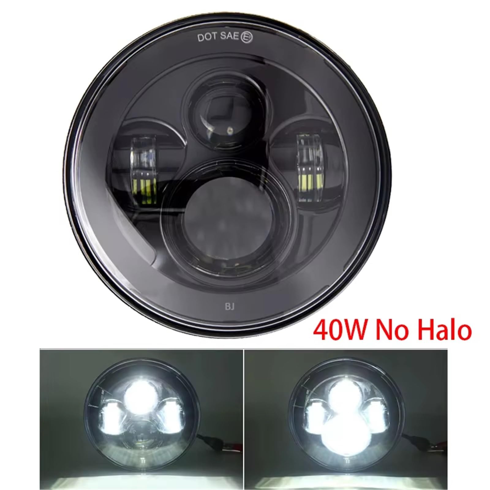 Luci Anteriori per Moto per Triumph per Scrambler 1200 per Speed ​​per Bonneville per Rocket III 7 Pollici Moto HA Condotto Il Faro del | Silve NO halo