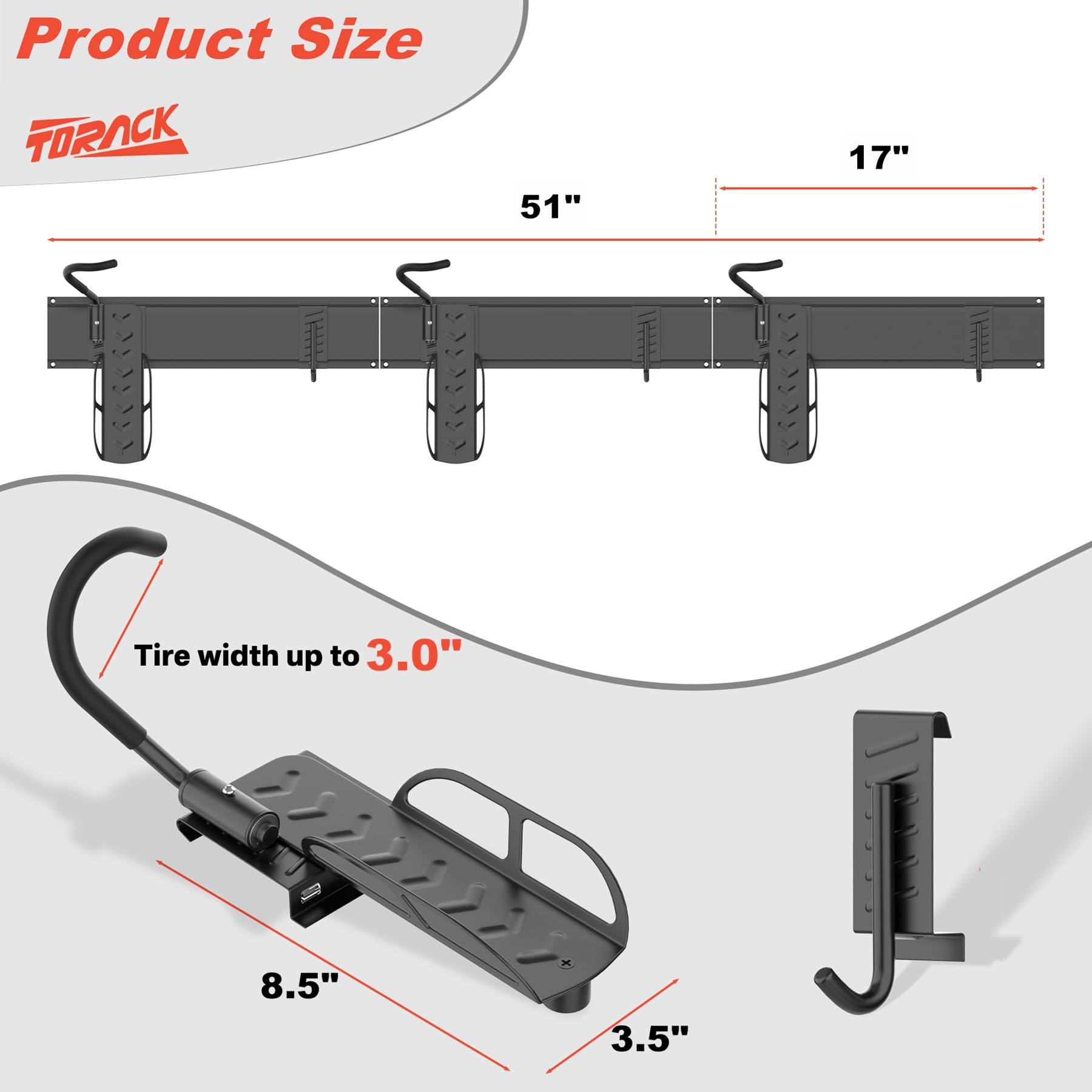 Snapklik.com : Wall-Mounted Swivel Bike Rack, Garage Vertical Bike ...