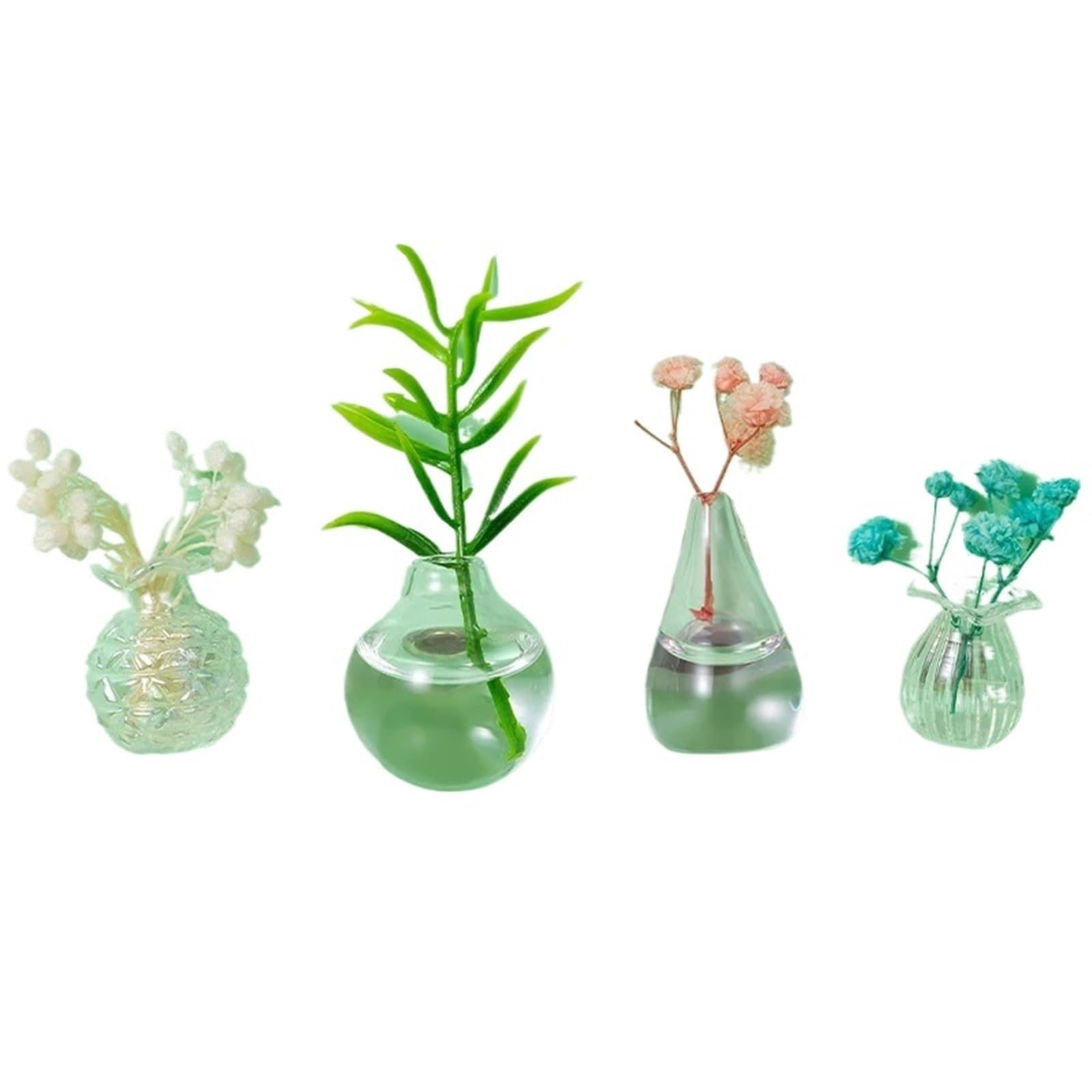 3-8pcs Mini Ceramic Vases - DIY Porcelain Refrigerator Magnets For Flowers & Messages - Kitchen Gifts Without flowers(6)