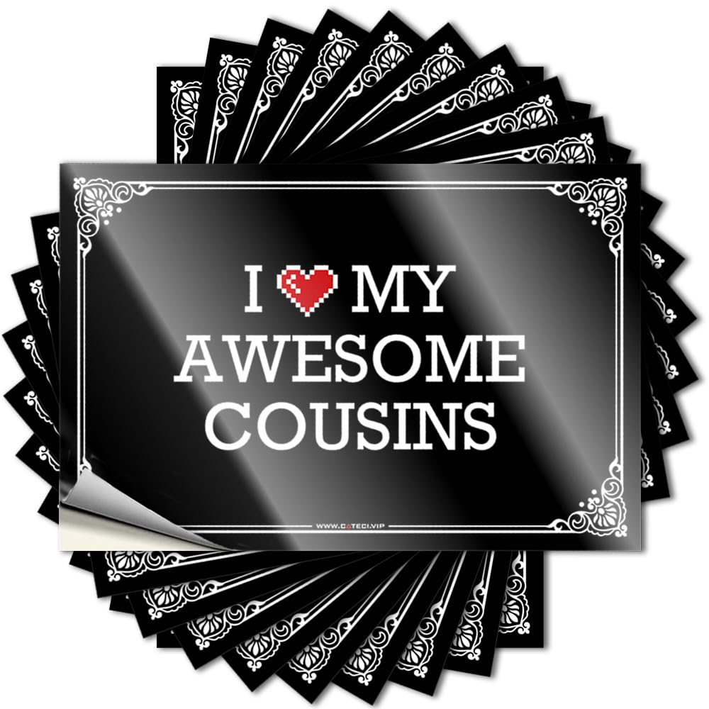 Best, Quote Military Water I Love My Awesome Cousins | Big Waterproof Vinyl Stickers(6X9CM)