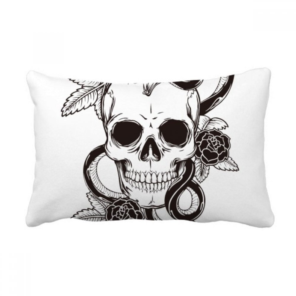 Coussin de soutien lombaire à motif crâne pour soulager le dos sur le canapé du salon