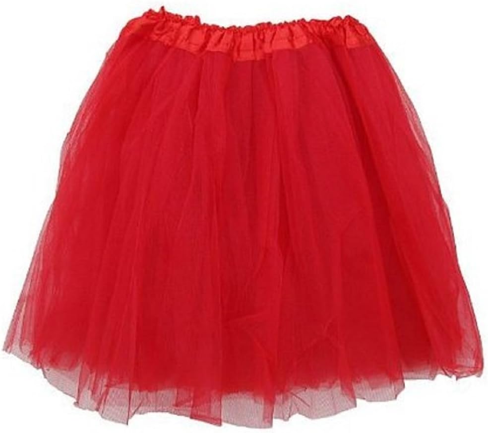 Little Mystique LegsGirls Tulle Ballet Tutu Skirt Fairy Angel"Little Mystique Legs" (Red)