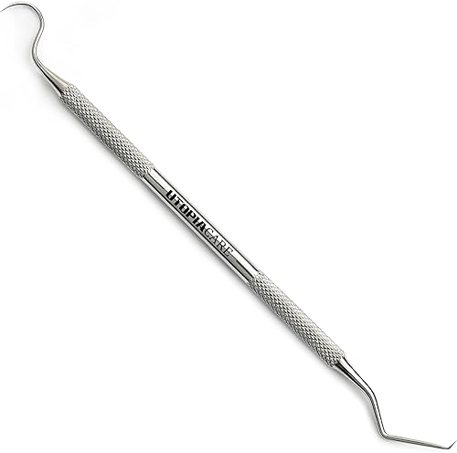 Utopia Care Herramienta profesional raspadora de sarro dental, púa dental, removedor de sarro de doble extremo para dientes, removedor de placa,