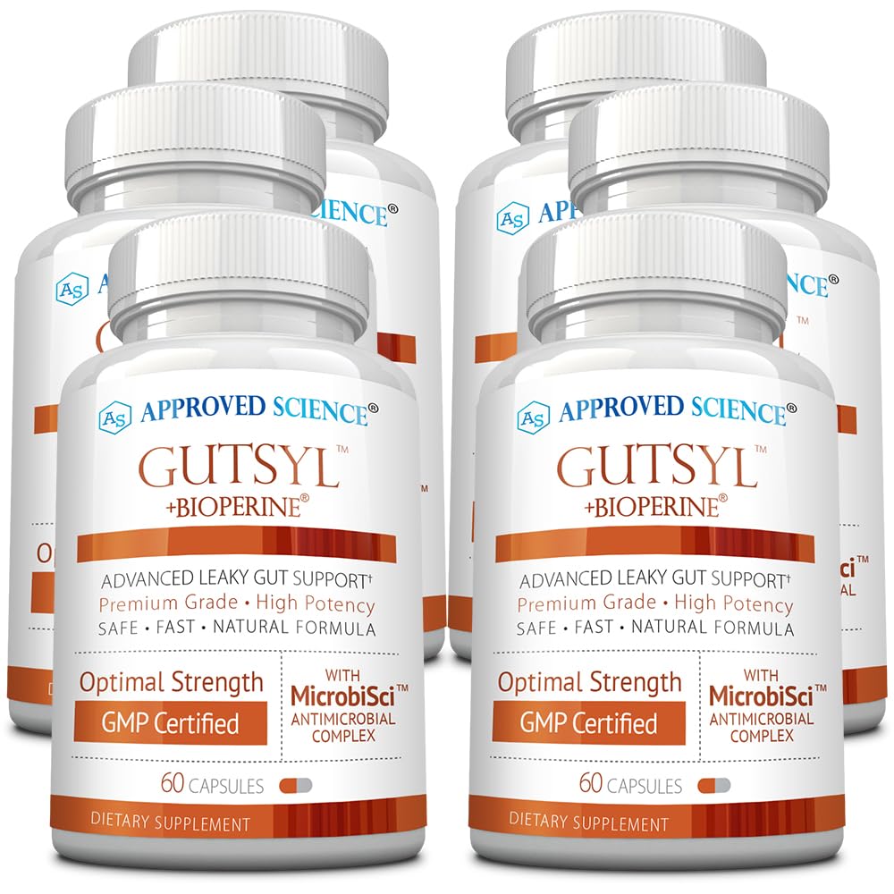 Approved Science Gutsyl- Leaky Gut Supplement- Protect GI Tract with Aloe Vera Marshmallow Root Licorice and Slippery Elm-