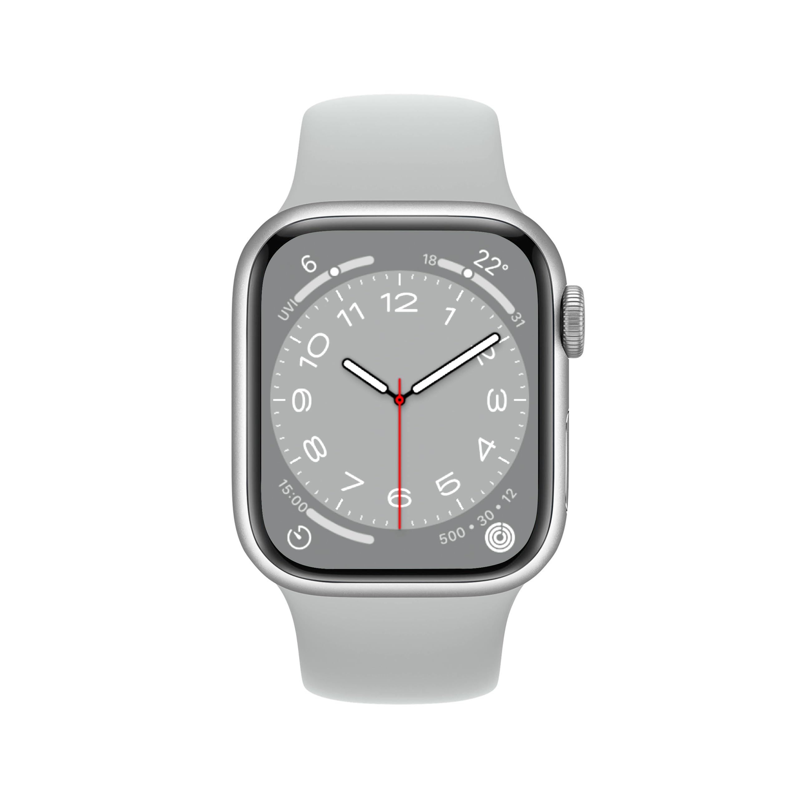 DONEGANI SBC1 Cinturino per Apple Watch Ultra 2 49mm, Serie 10 46mm, 9 8 7 45mm 41mm, SE 6 5 4 44mm 40mm, 3 2 1 42mm 38mm Donna Uomo Band Bracciale Sport Silicone, Luna grigia