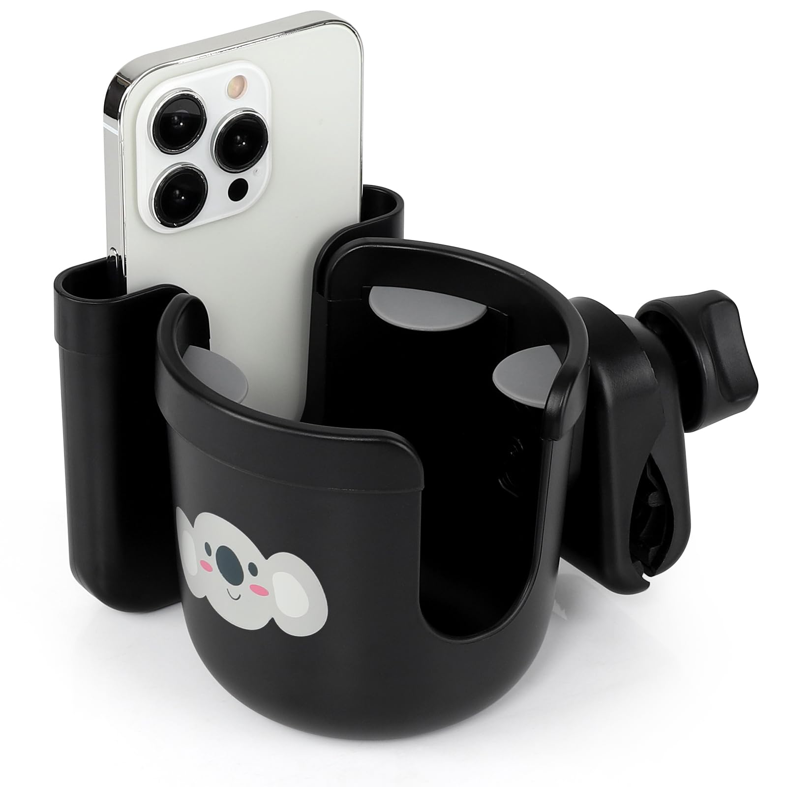 Accmor Wheelchair Cup Holder with Phone Holder, ﻿Cup Holder for Walker, Universal 360° Rotatable Rollator Scooter Wheelchiar Cup Holder Attachment Accessory