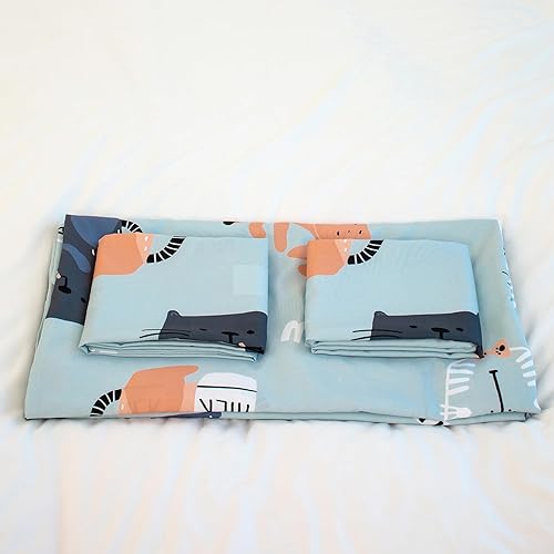 Miniatura 162 de Cartoon Cat Comforter Cover Set - Queen Size, Gradient Line Cat Bedding Set with Zipper for Kids Teens Boys Girls Adult Room Decor - 1 Quilt Cover 2