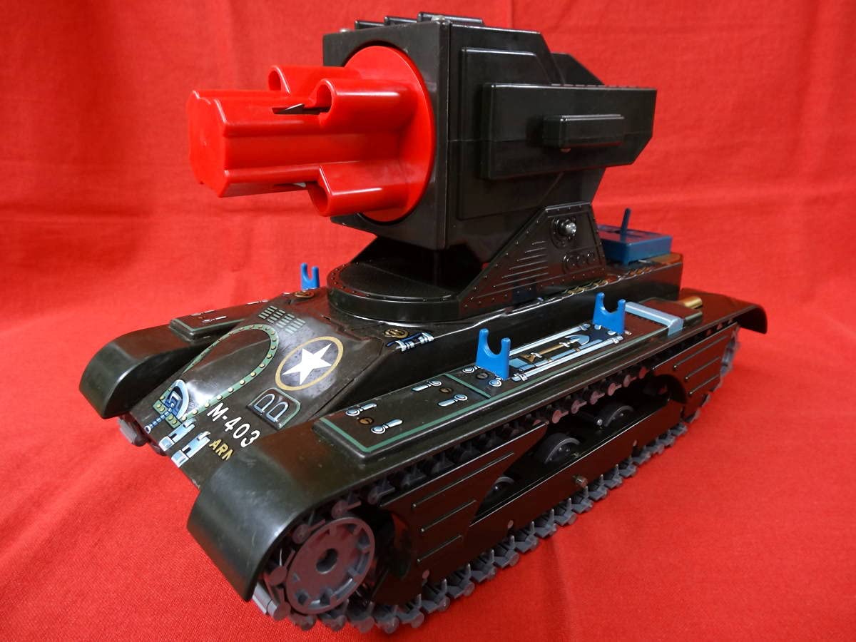 Amazon.co.jp: 昭和レトロ 当時品 マスダヤ 増田屋 電動ミサイルタンク  