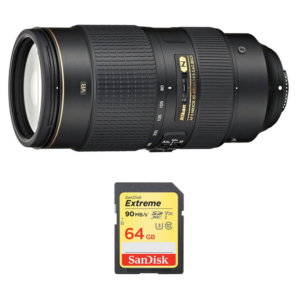 Nikon ED AF-S Nikkor 80-400mm F/4.5-5.6 G N VR Lens #46884F6 Nikon AF-S NIKKOR 80-400mm f&frasl;4.5-5.6G ED VR Lens \u2013