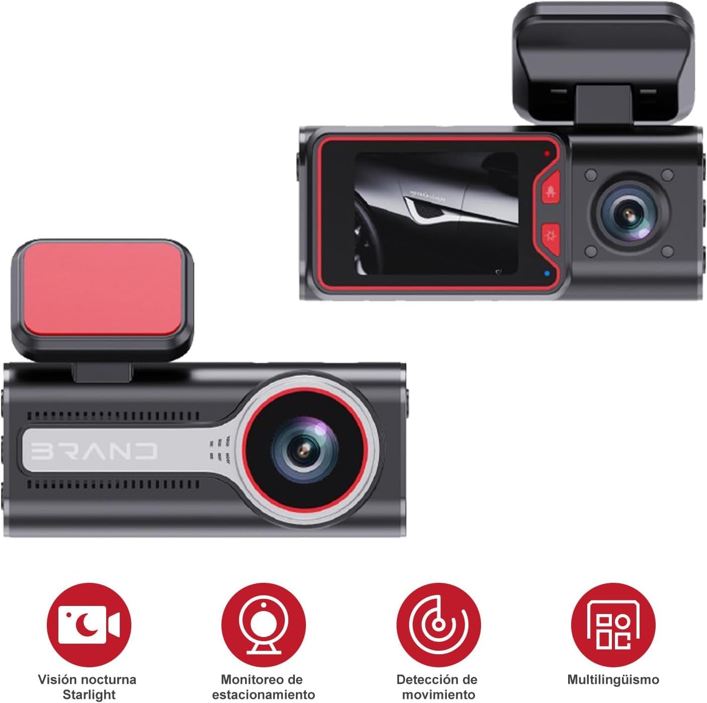 4K Camara Coche grabadora,Dashcam 4K/1080P WiFi Dash CAM Coche,GPS Tracker Visión Nocturna,170°+140°Gran Angular,G-Sensor,Grabación en Bucle,2.0 IPS,Soporte máximo 128g,App,Kit Monitor 24h