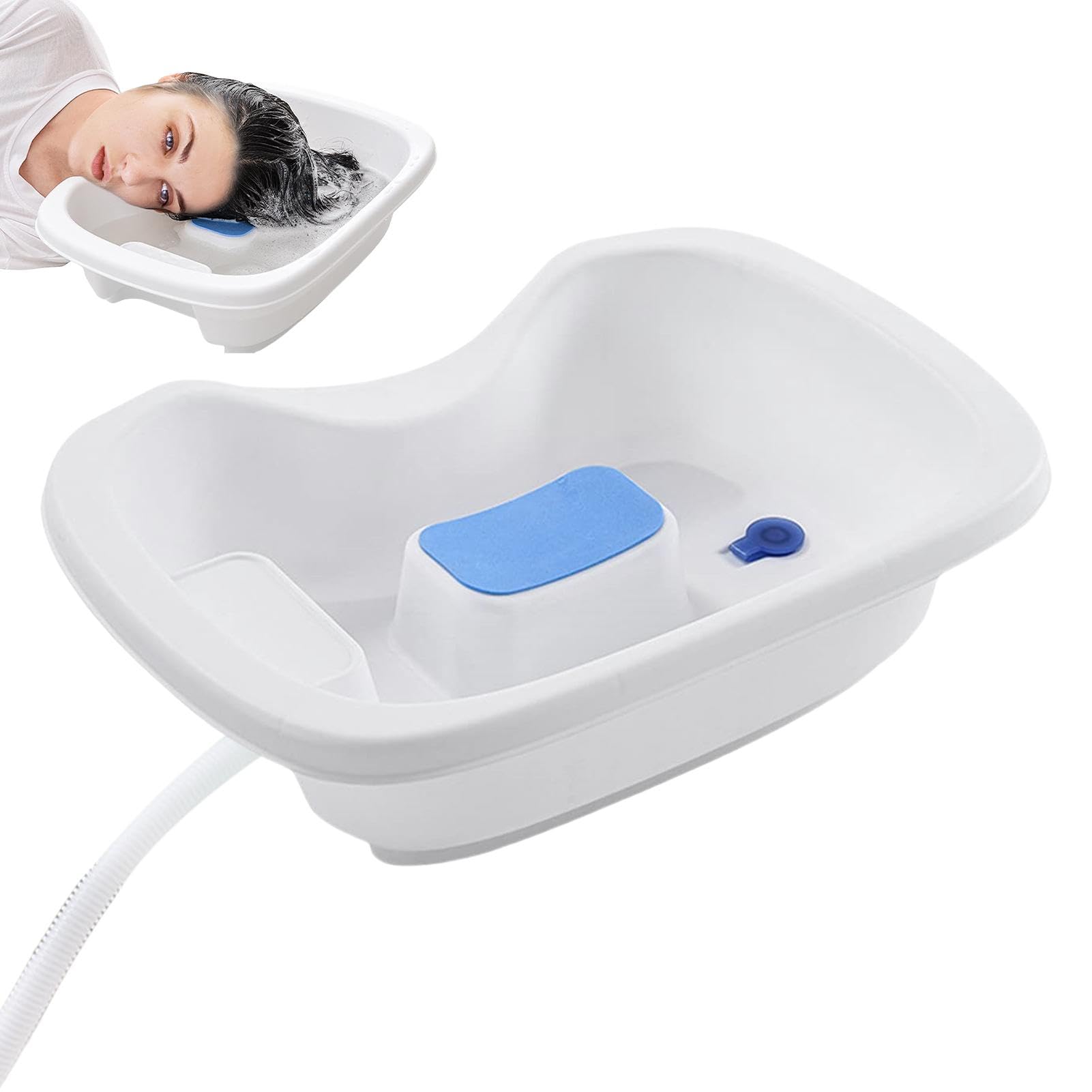 Haarwaschbecken | Bequeme ergonomische tragbare Haarwaschstation | Badezimmerzubehör, tiefe Waschschüssel für Kinder, Zuhause, Wohnzimmer, Behinderte