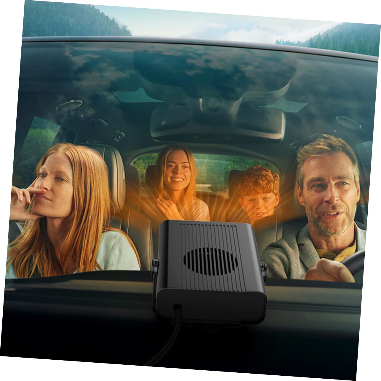 ULTECHNOVO 3stücke Autoheizung Defroster Tragbarer Heizlüfter Für Fahrzeuge Effektiver Scheibenenteiser Und Innenraumheizung Kompakt Und Material Für Kalte Tage